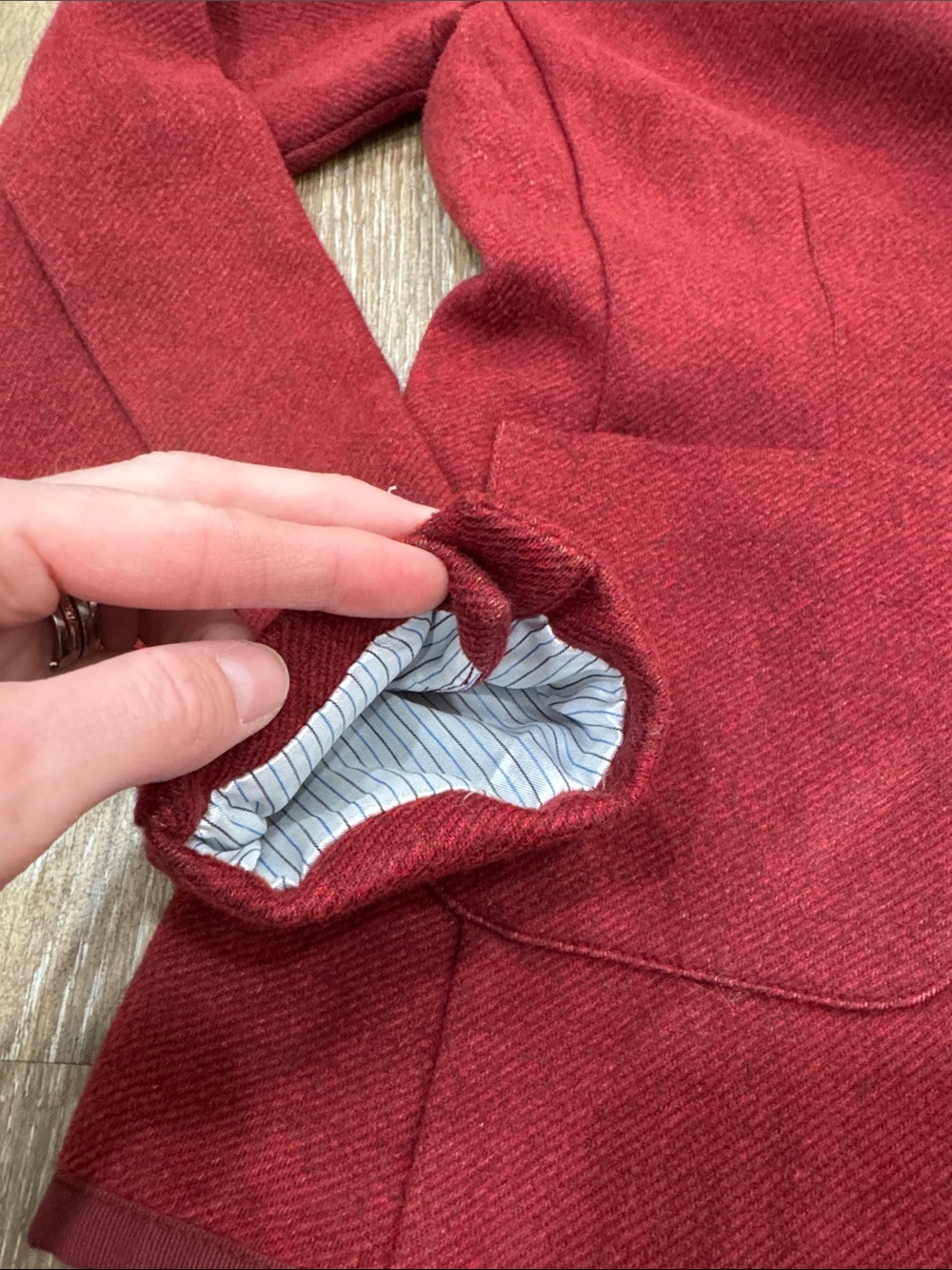 Lands’ End: Blazer, red, size 4 - Picture 4 of 7